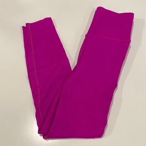 Fabletics Sculptknit Seamless Zebra Cut Workout Leggings Pink Small